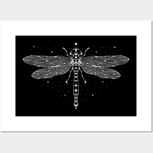 Starry Dragonfly Posters and Art